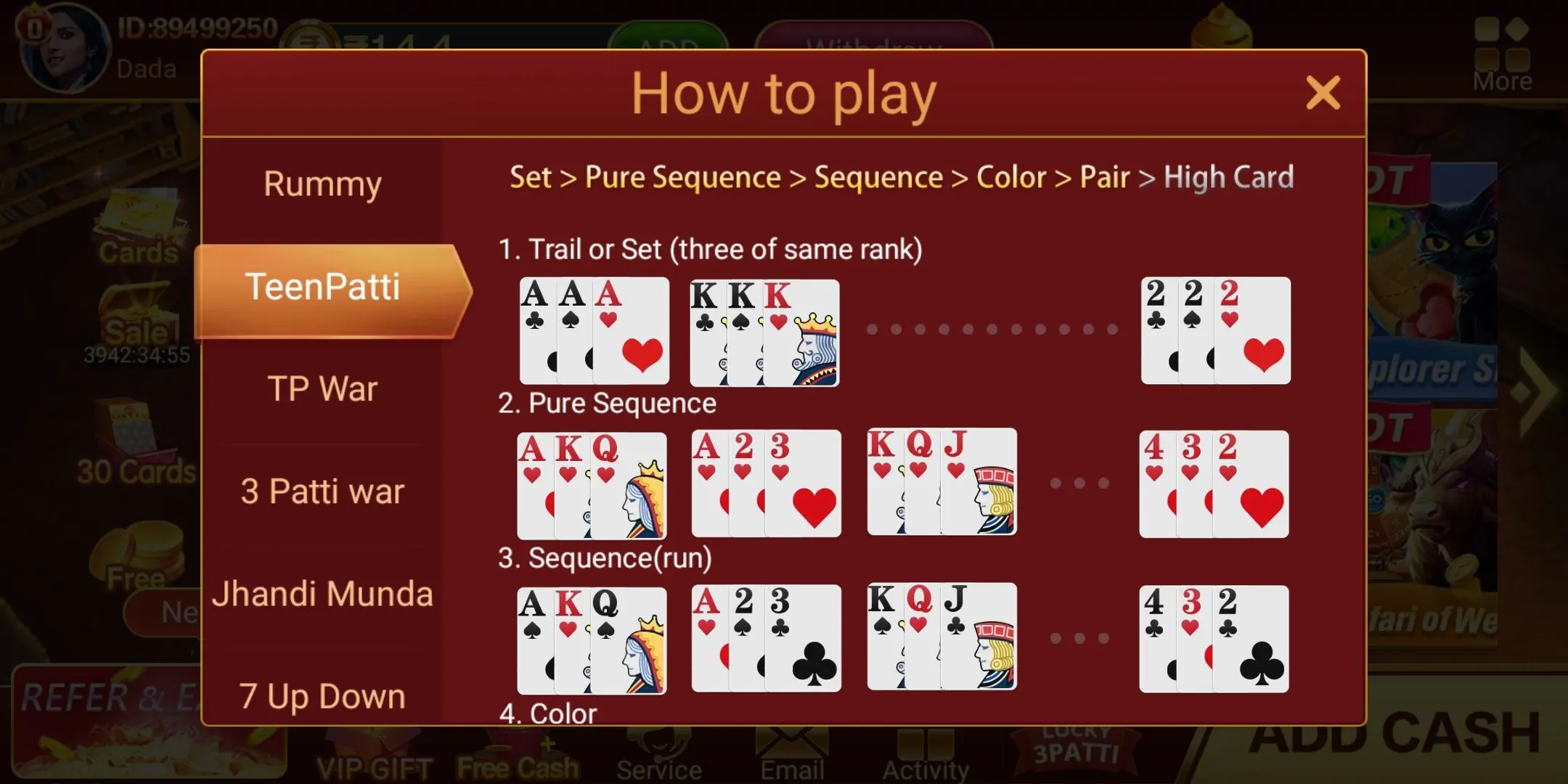 How to Play Teen Patti Master